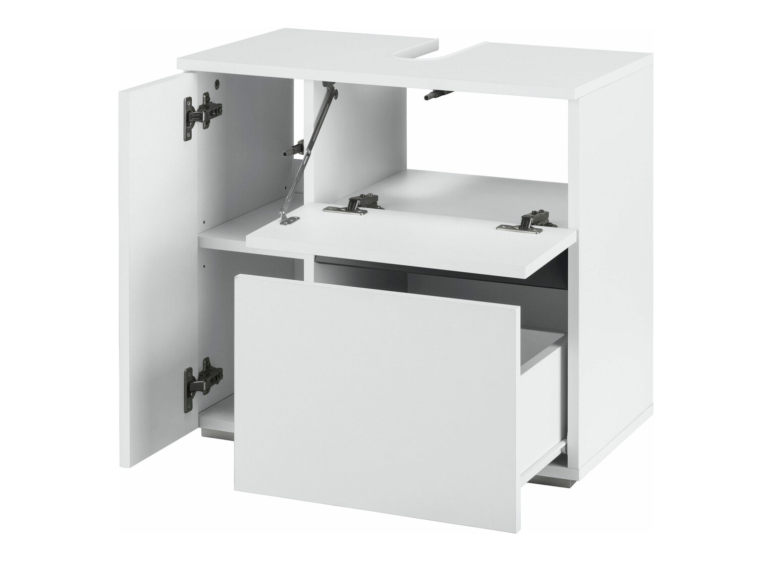 Armario de baño de pie para lavabo Soncamu 108 (Blanco)