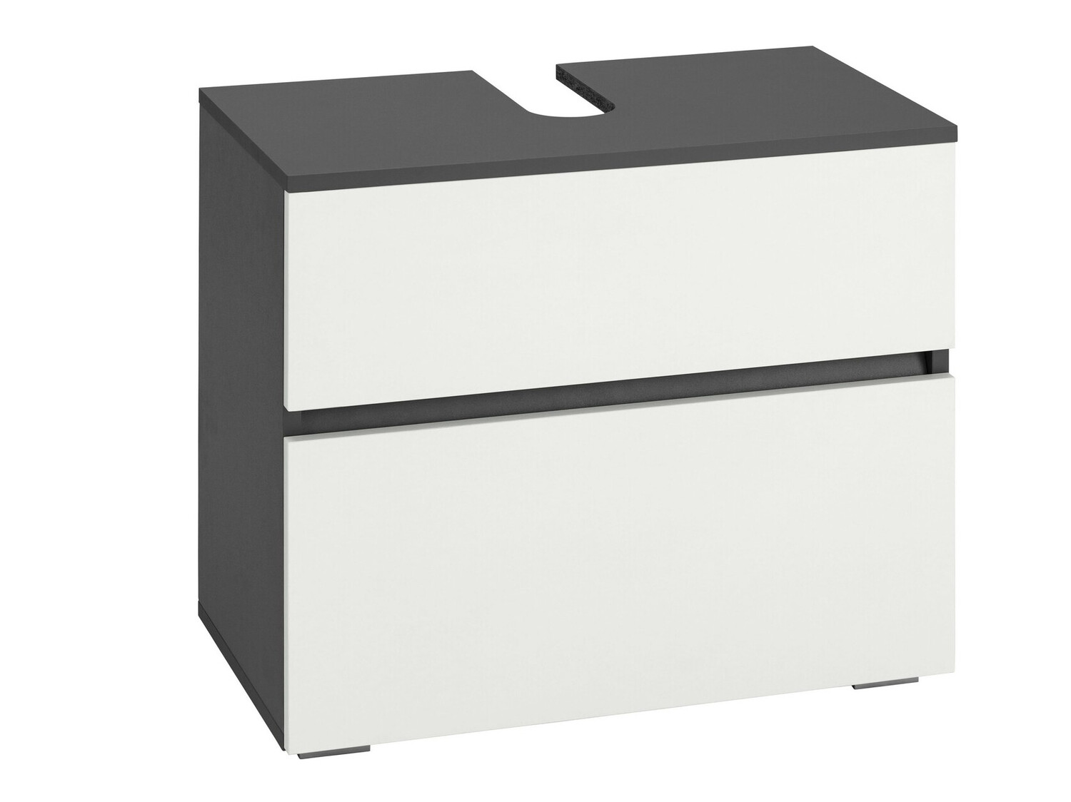 Armario de baño de pie para lavabo Soncamu 110 (Blanco + Antracita)