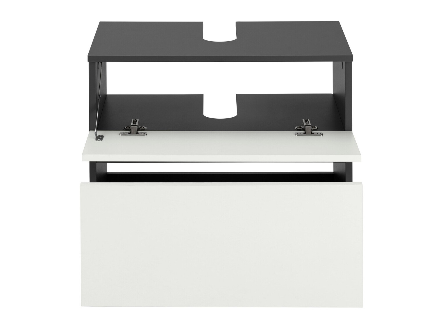 Armario de baño de pie para lavabo Soncamu 110 (Blanco + Antracita)