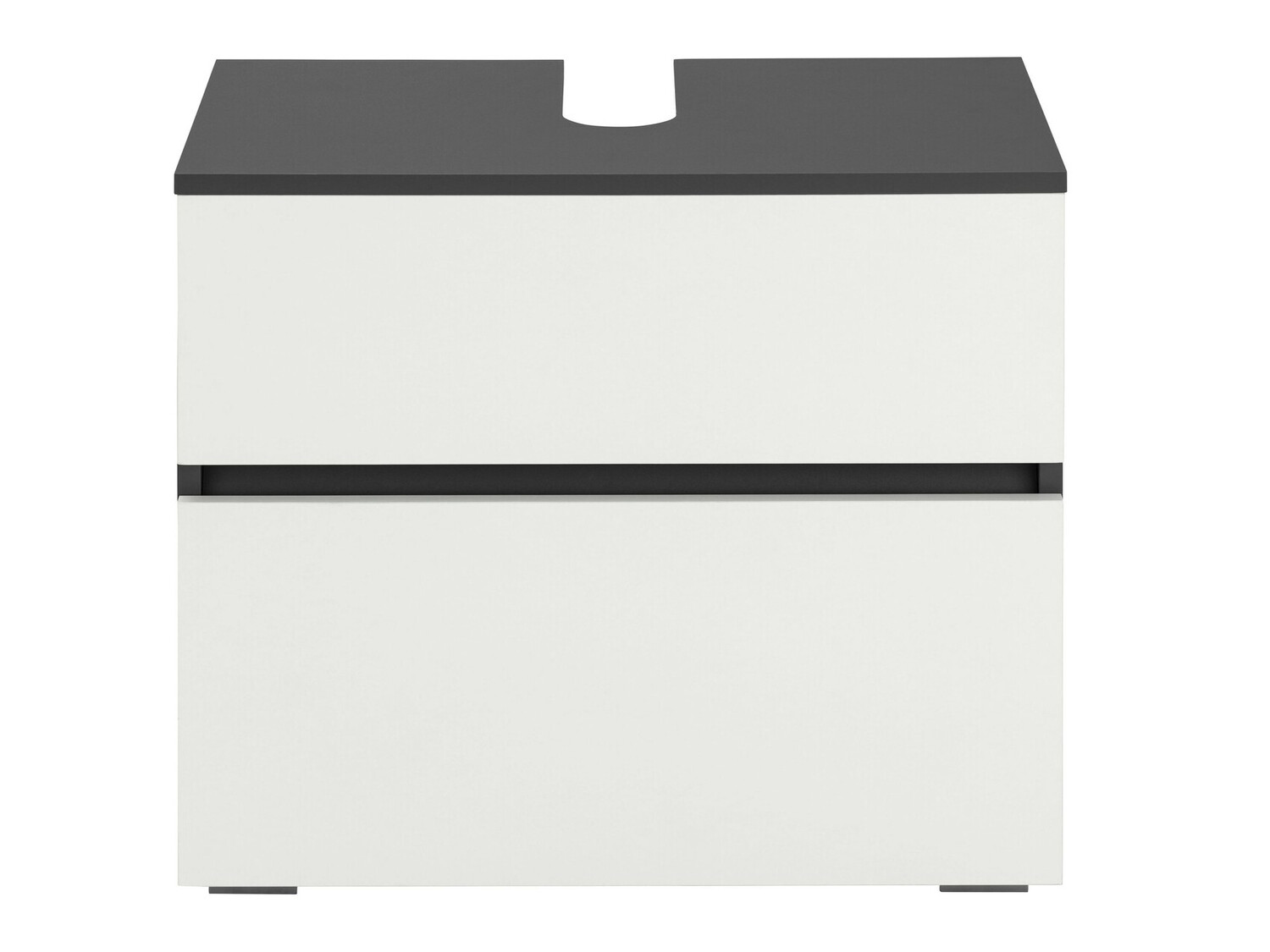 Armario de baño de pie para lavabo Soncamu 110 (Blanco + Antracita)