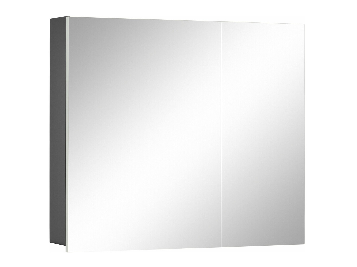 Mueble con espejo para baño Soncamu 104 (Blanco + Antracita)