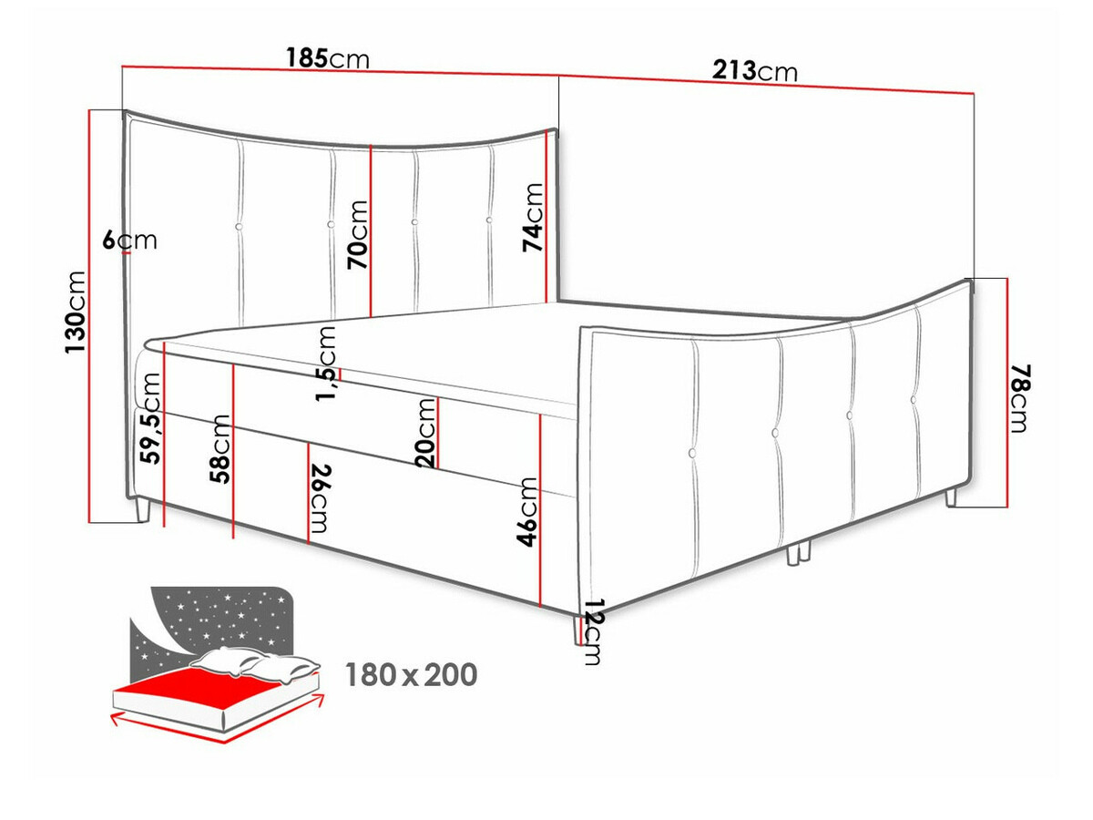 Cama continental Baltimore 177 (Fresh 37)