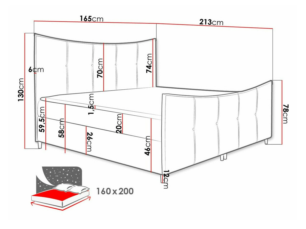 Cama continental Baltimore 177 (Fresh 9)