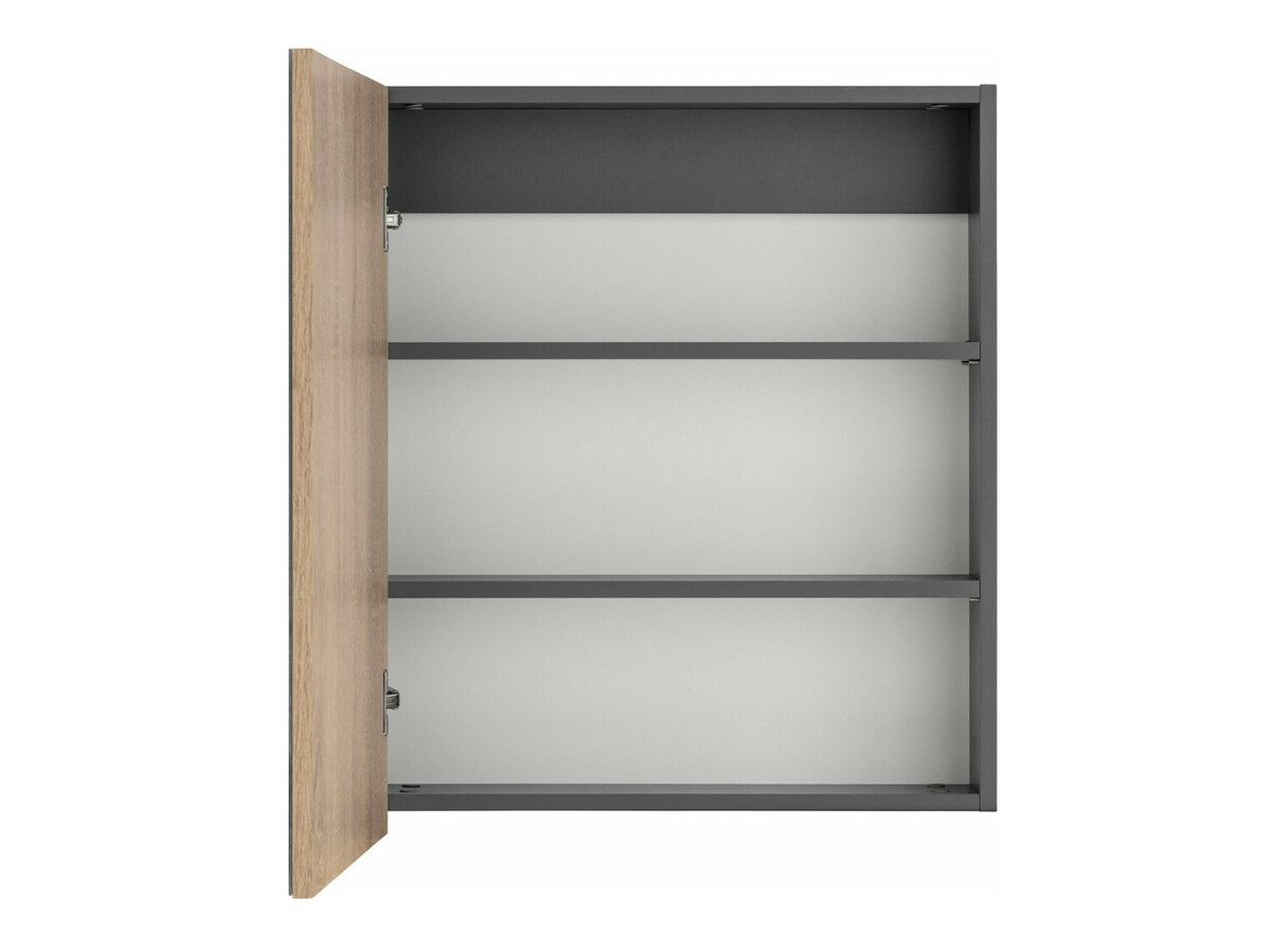 Conjunto de mueble de baño Soncamu 112 (Antracita + Roble)