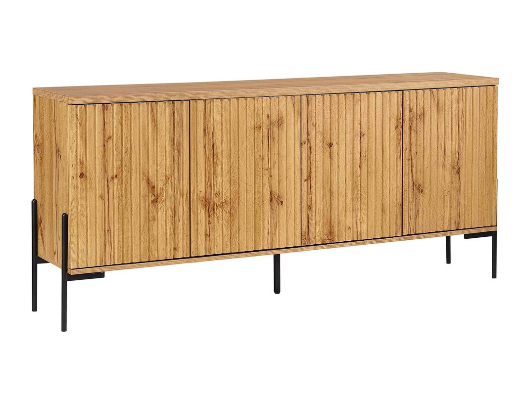 Aparador Denton 977 (Negro + Roble wotan)