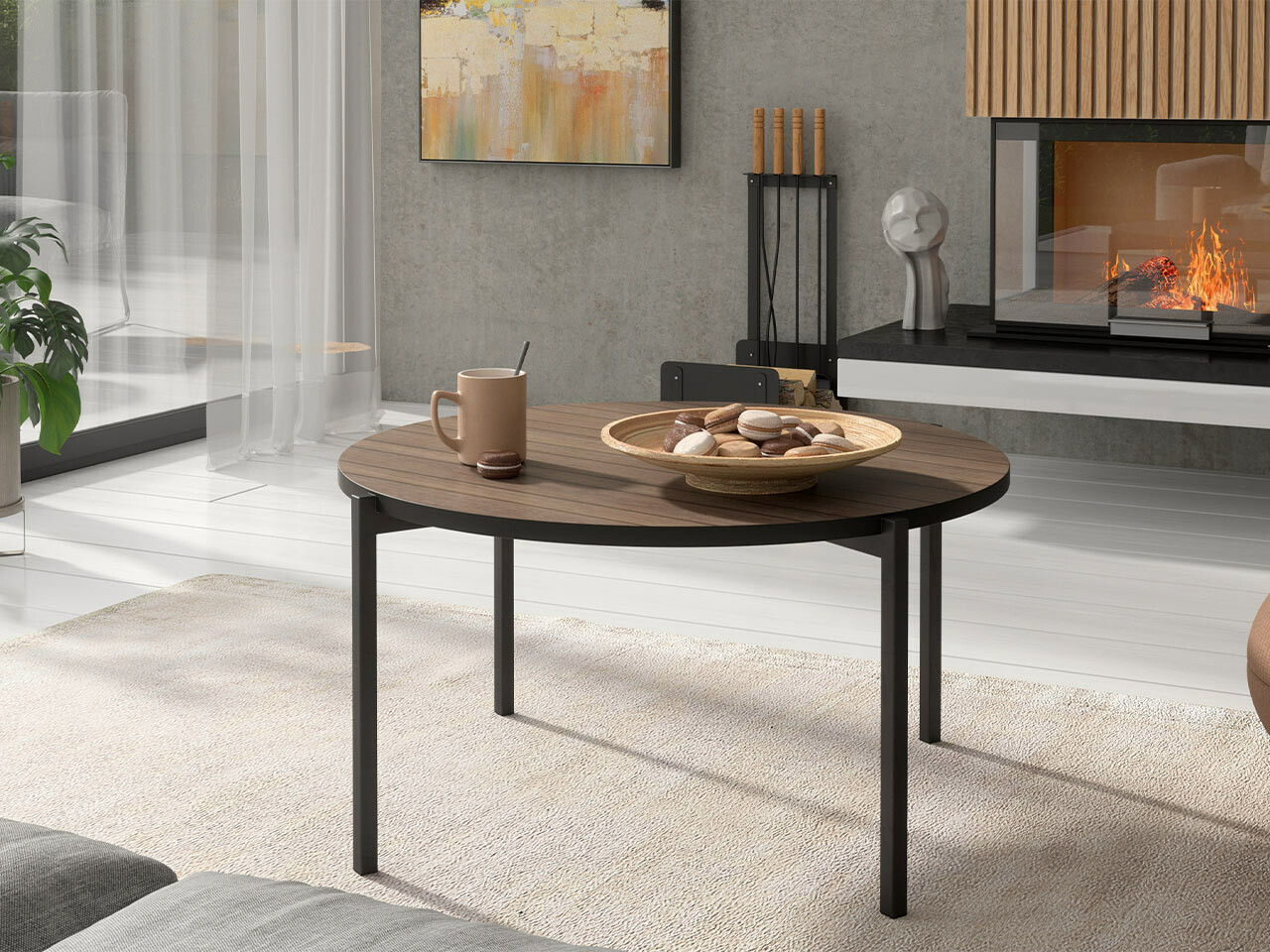 Mesa de centro Providence 180 (Marrón + Negro)