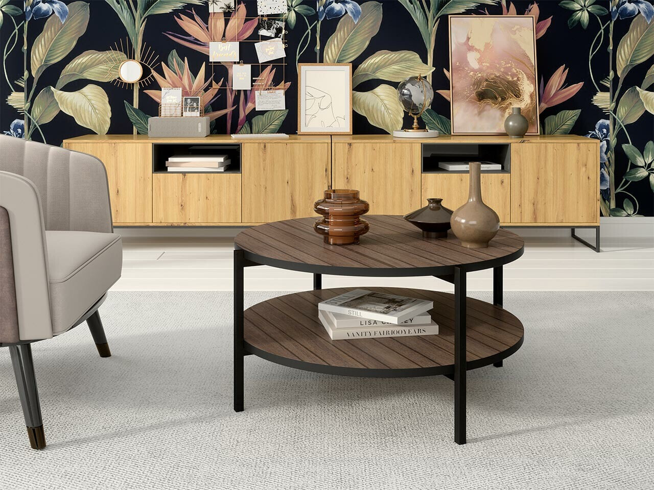 Mesa de centro Providence 181 (Marrón + Negro)