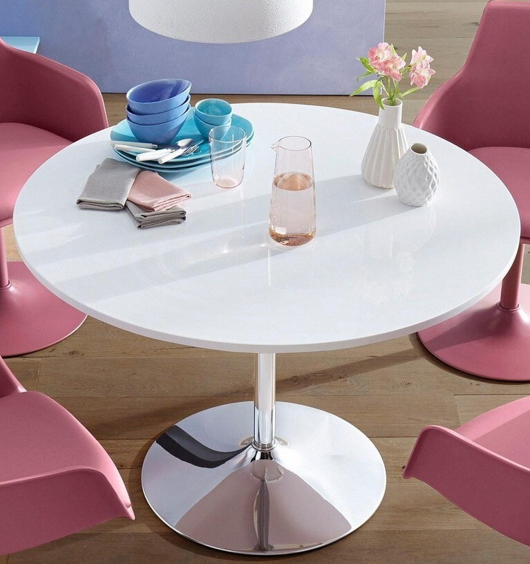 Mesa Denton 929 (Blanco brillante)