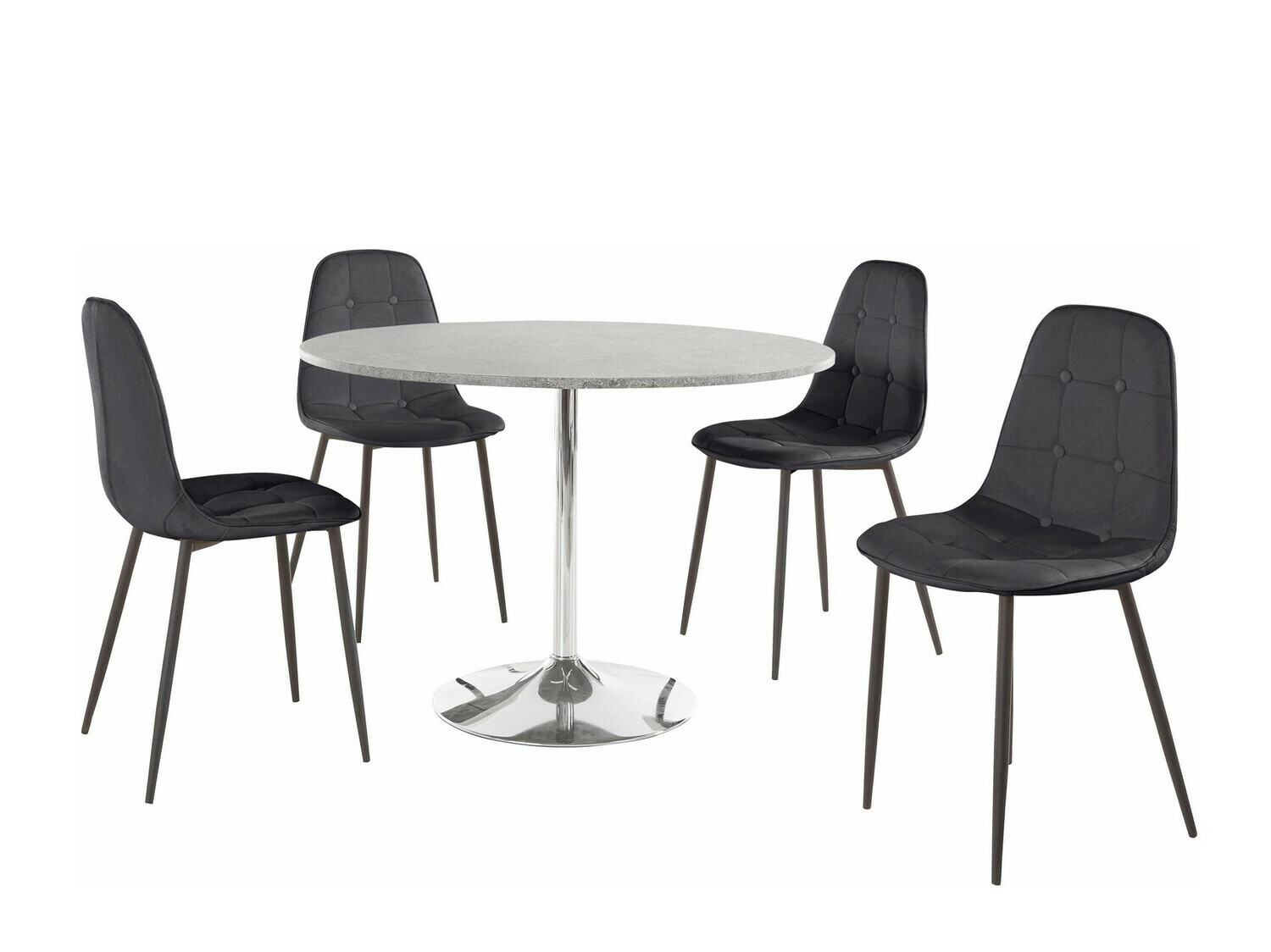 Conjunto de mesas y sillas para comedor Denton 936 (Negro)