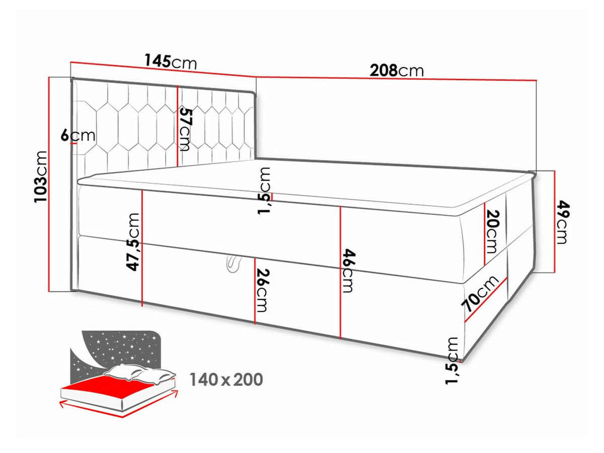 Cama continental Baltimore 181 (Fresh 9)