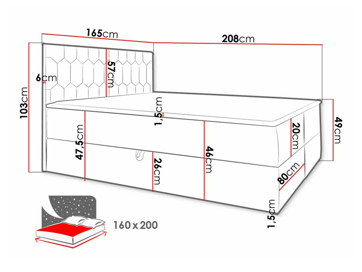 Cama continental Baltimore 181 (Fresh 9)