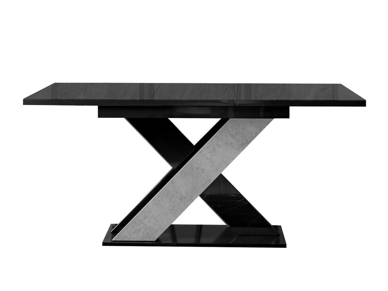 Mesa Goodyear 117 (Negro brillante + Hormigón)