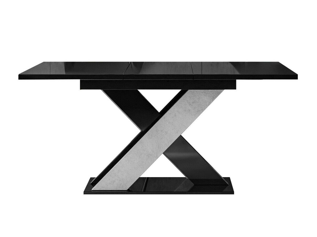 Mesa Goodyear 117 (Negro brillante + Hormigón)