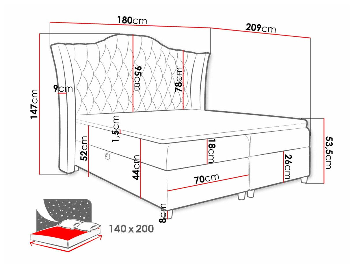 Cama continental Baltimore 183 (Fresh 1)