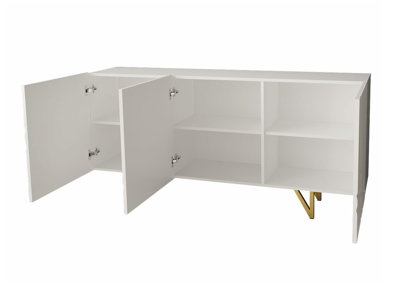 Conjunto de salón Mavmave 102 (Blanco + Blanco brillante)