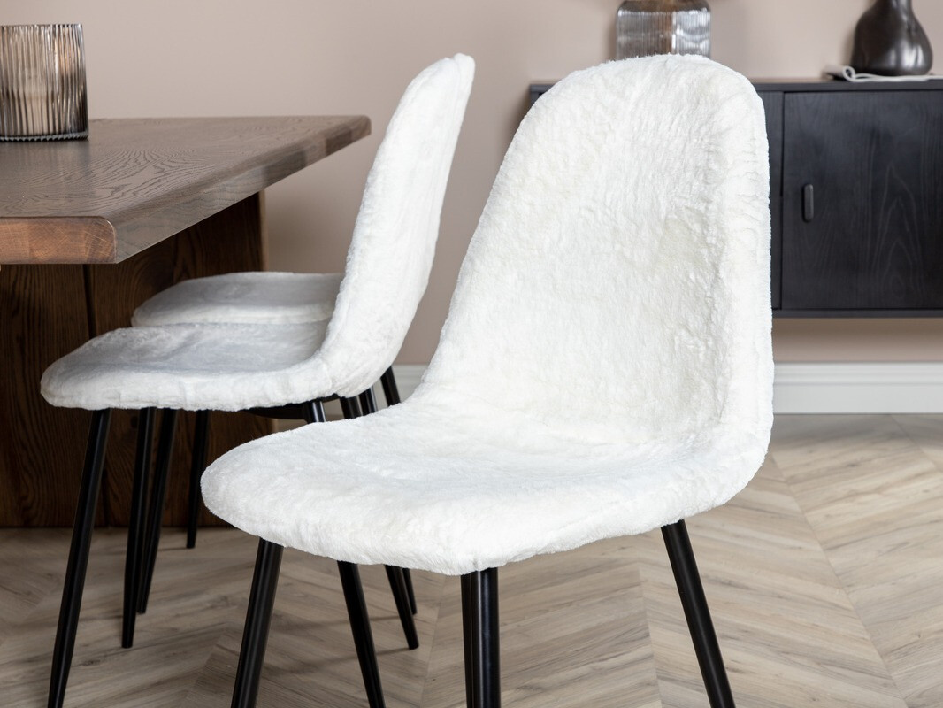 Conjunto de comedor Dallas 1841 (Roble oscuro + Blanco + Negro)