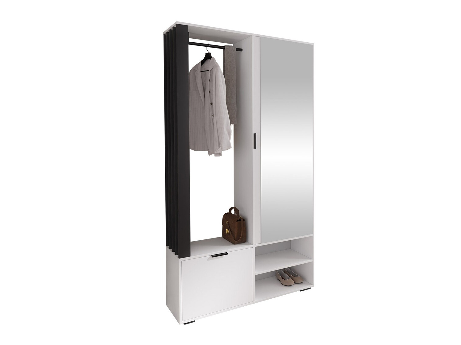 Conjunto para recibidor Vinea (Blanco + Negro)