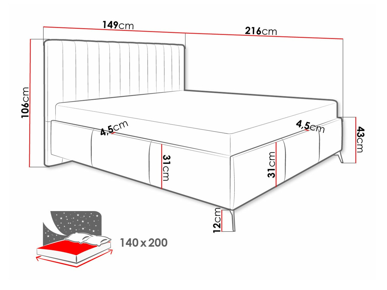 Cama ComfiDream 173 (Fresh 01)