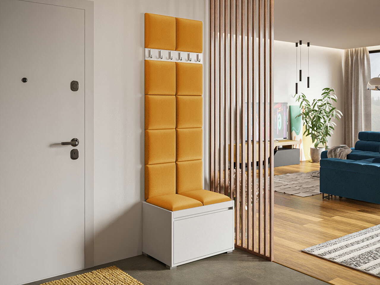 Conjunto para recibidor Comfivo 395 (Blanco + Manila 32)