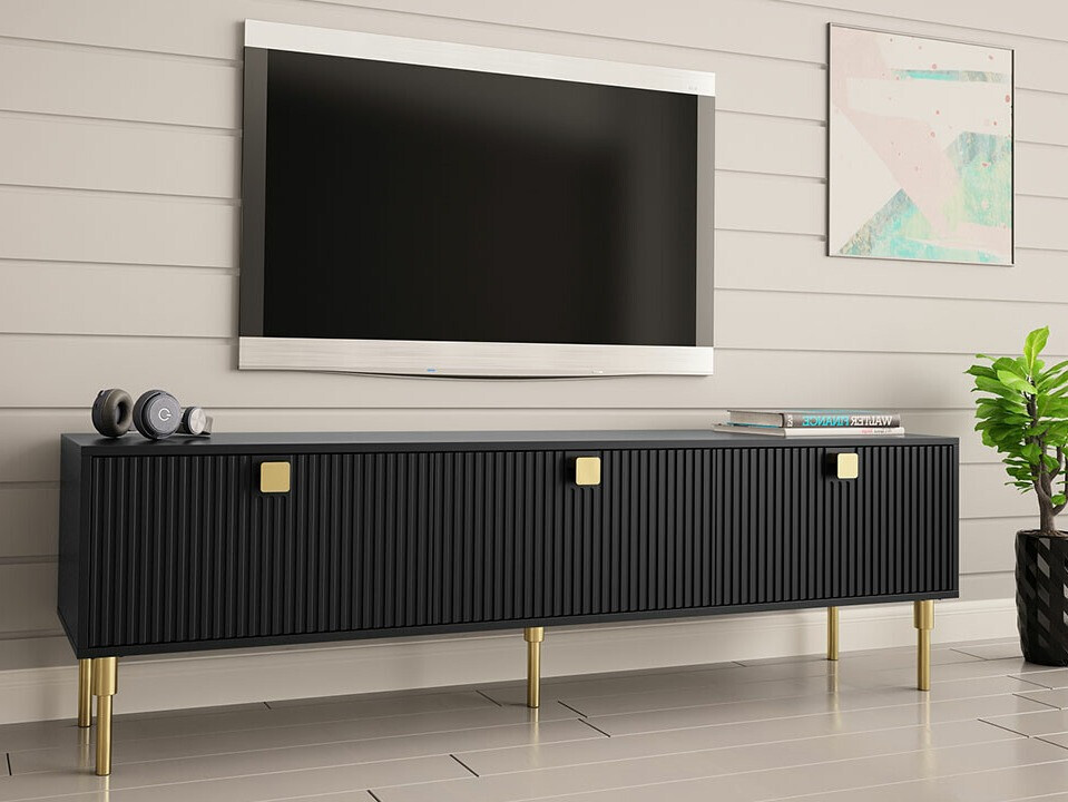 Mueble TV Merced 118 (Negro + Dorado)