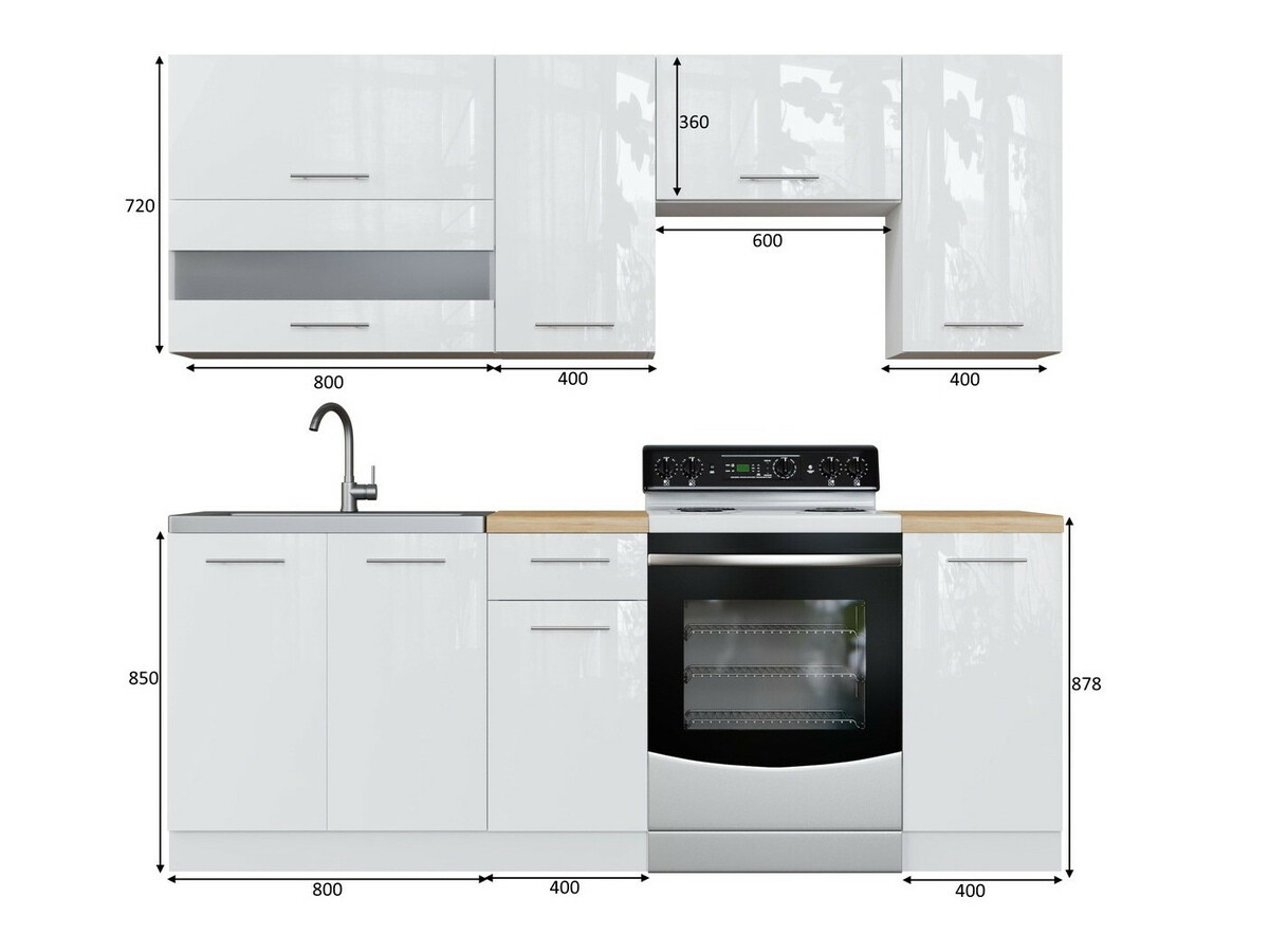 Conjunto de cocina modular Tiffa Mix 104