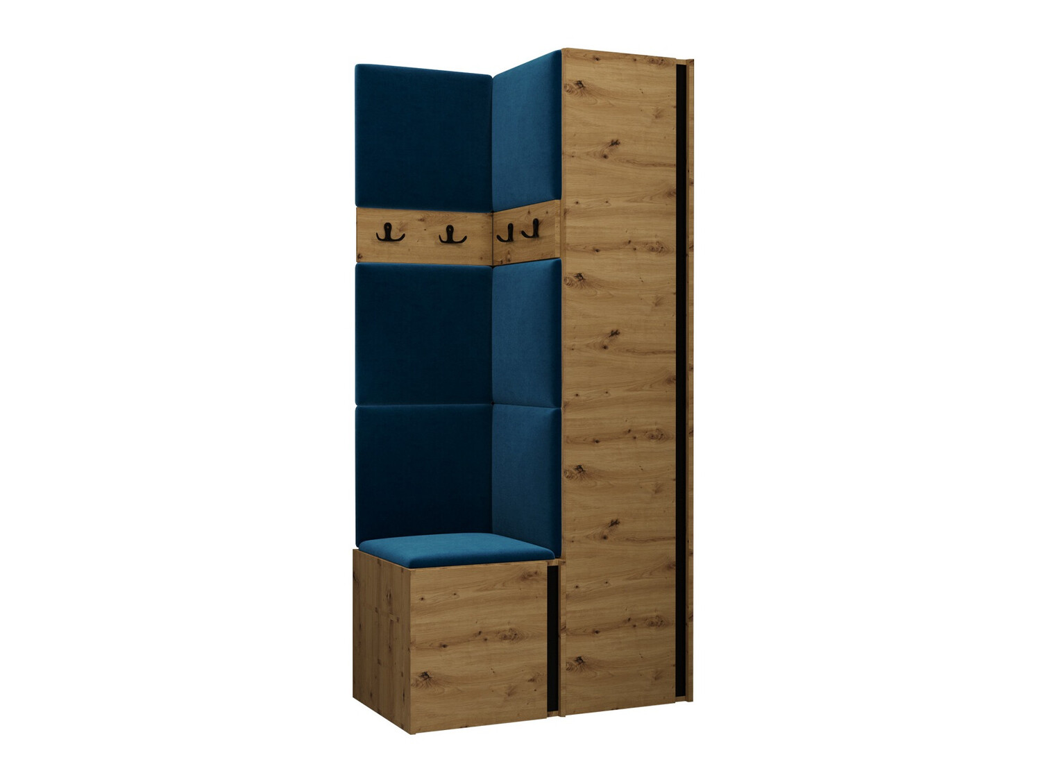 Conjunto para recibidor Hartford 348 (Roble Artisan + Negro)