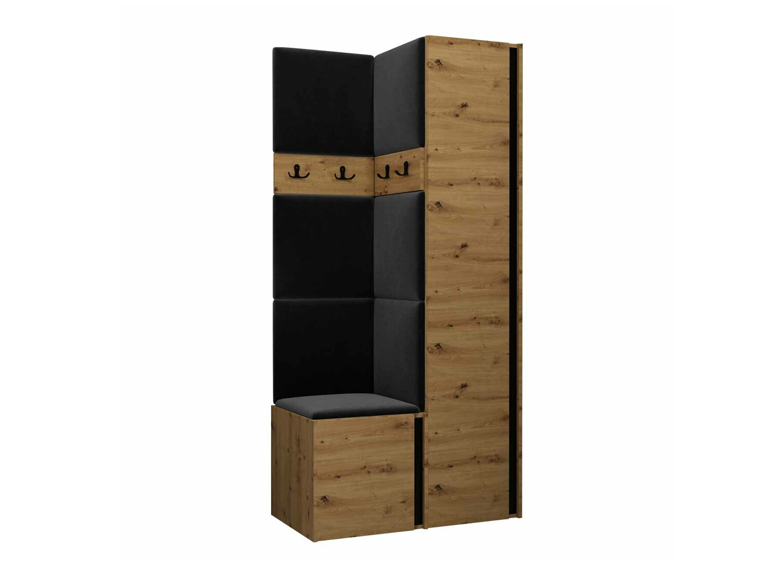 Conjunto para recibidor Hartford 348 (Roble Artisan + Negro)