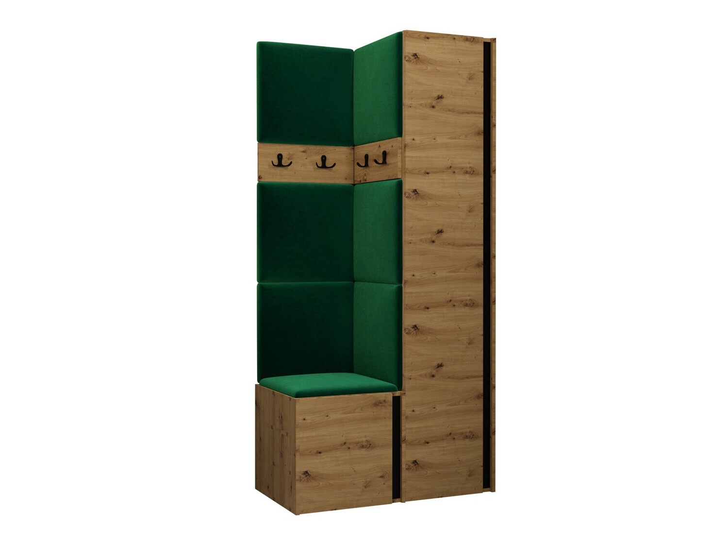 Conjunto para recibidor Hartford 348 (Roble Artisan + Negro)