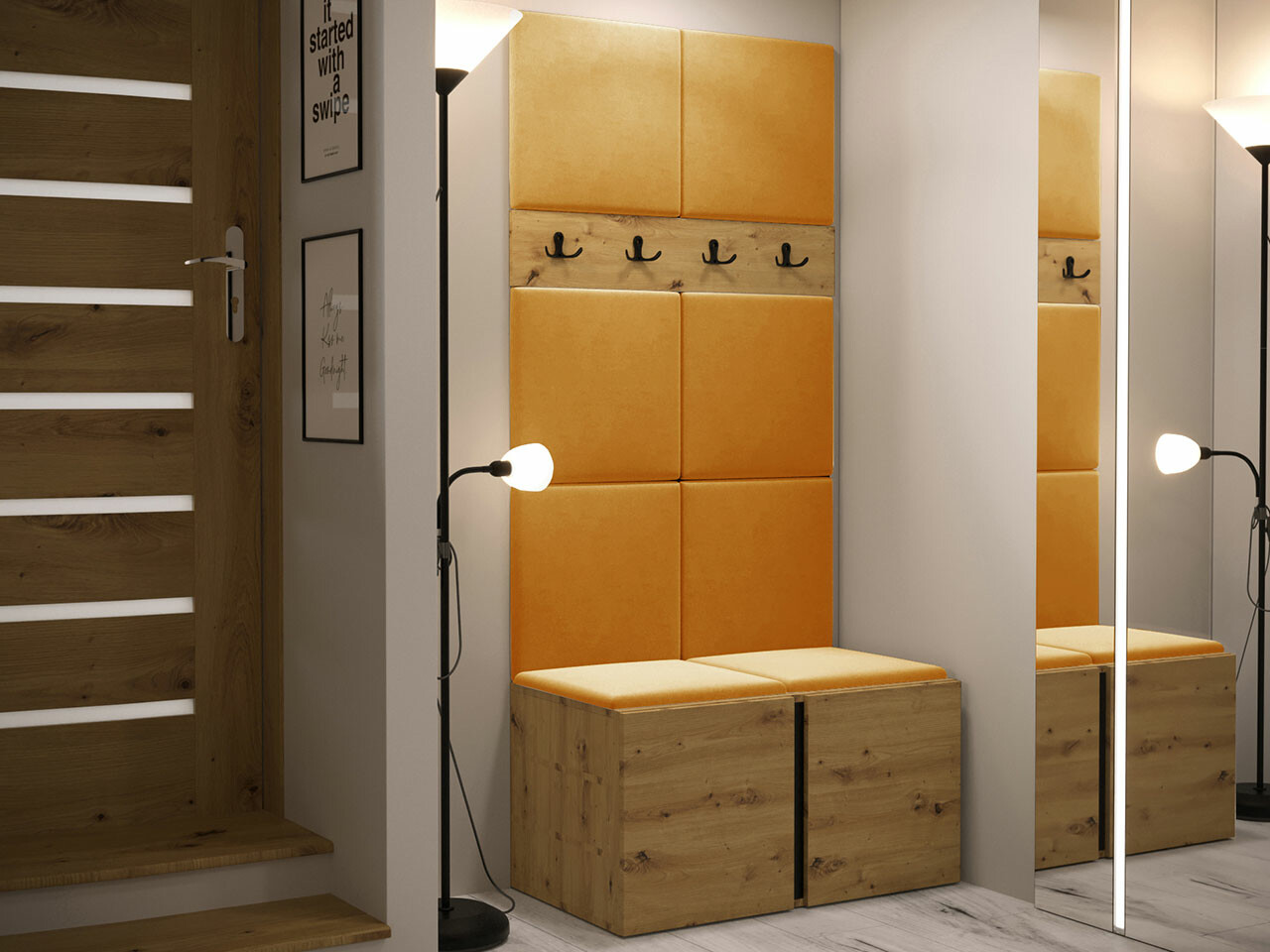 Conjunto para recibidor Hartford 267 (Roble Artisan)