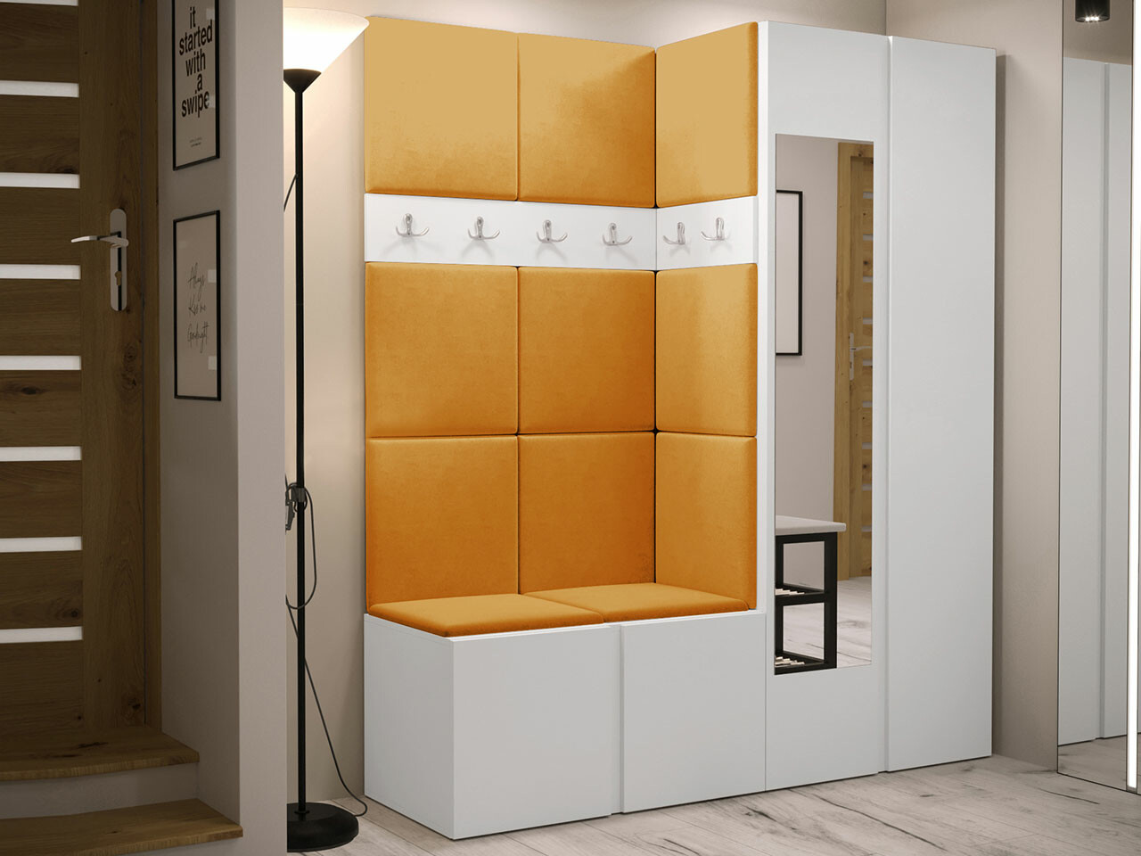 Conjunto para recibidor Hartford 278 (Blanco)