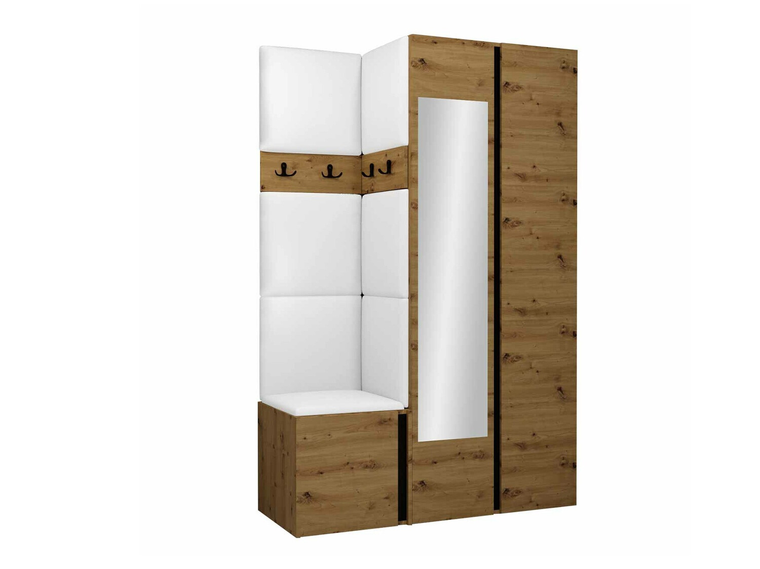 Conjunto para recibidor Hartford 350 (Roble Artisan + Negro)