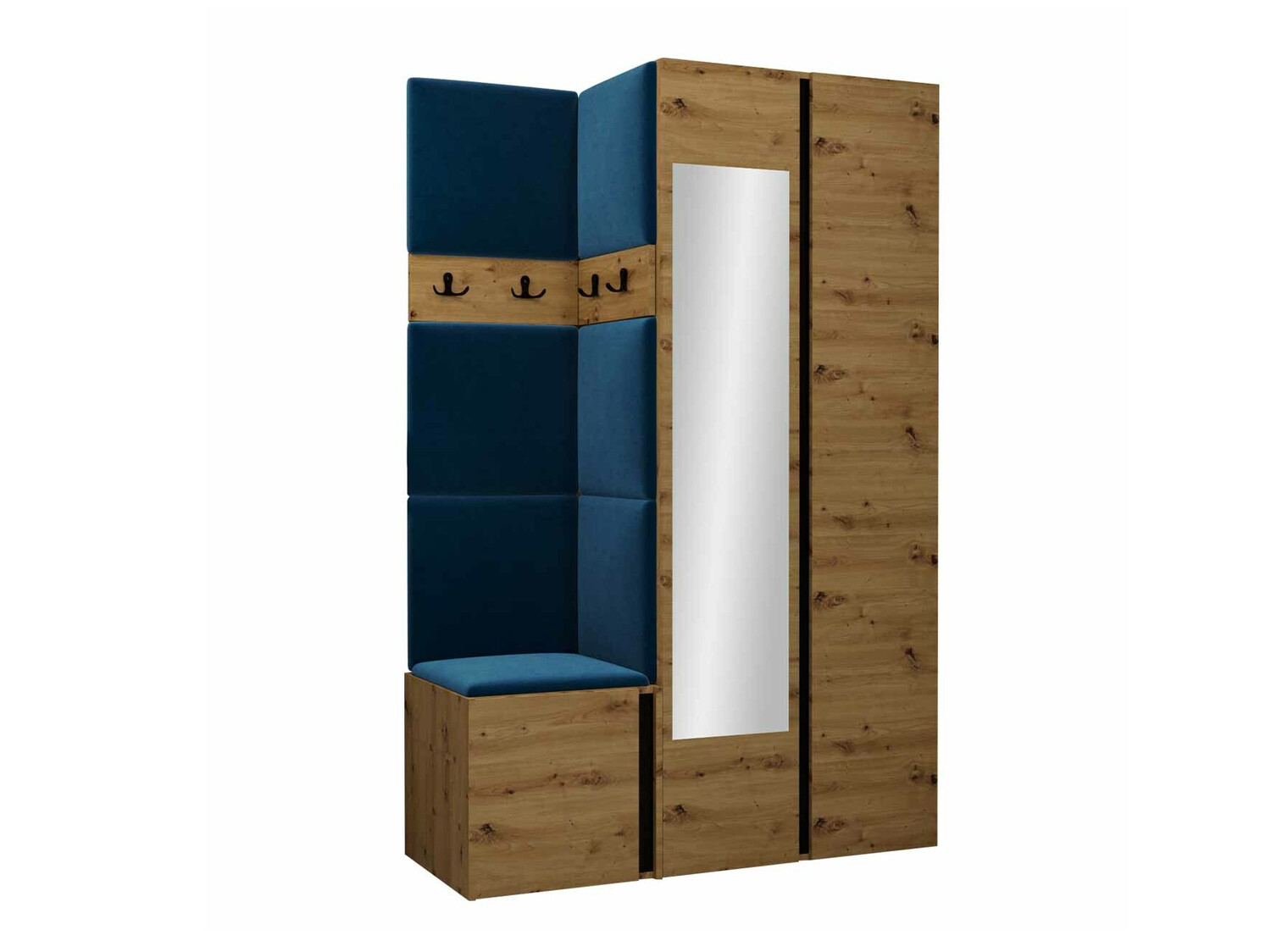 Conjunto para recibidor Hartford 350 (Roble Artisan + Negro)