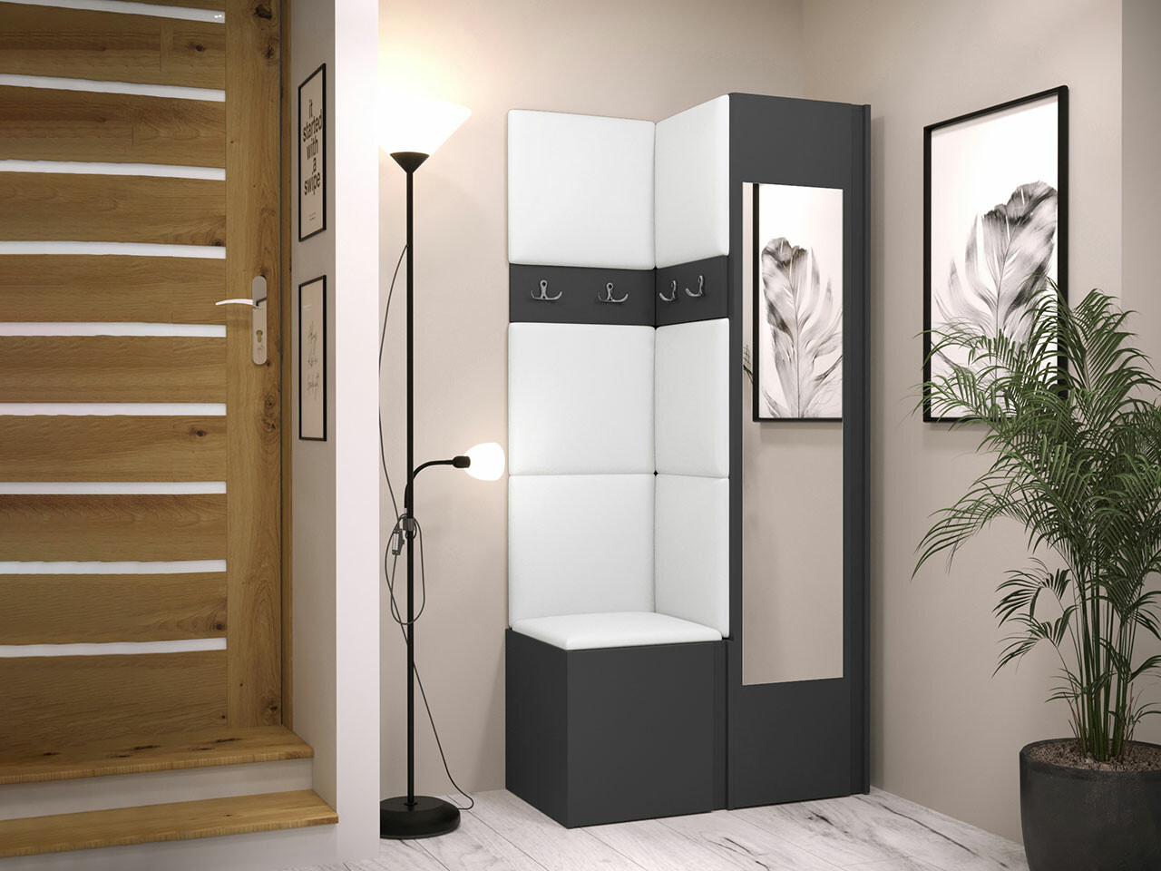 Conjunto para recibidor Hartford 354 (Grafito)