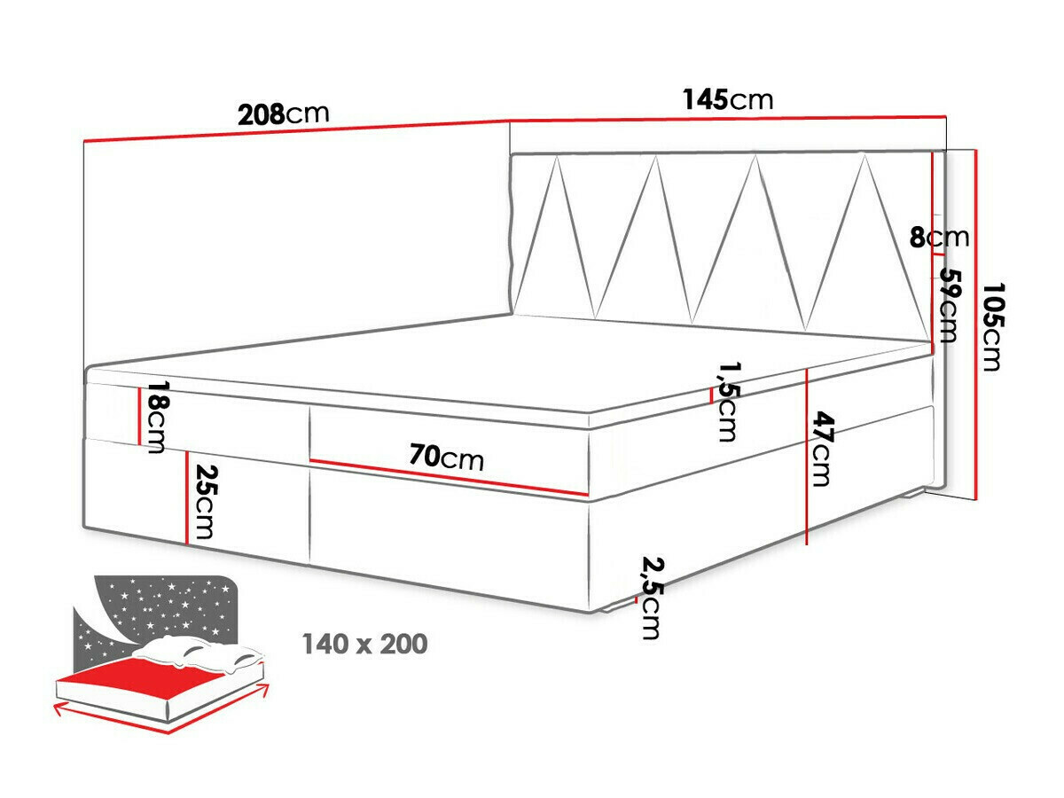 Cama continental Memphis 116 (Itaka 11)
