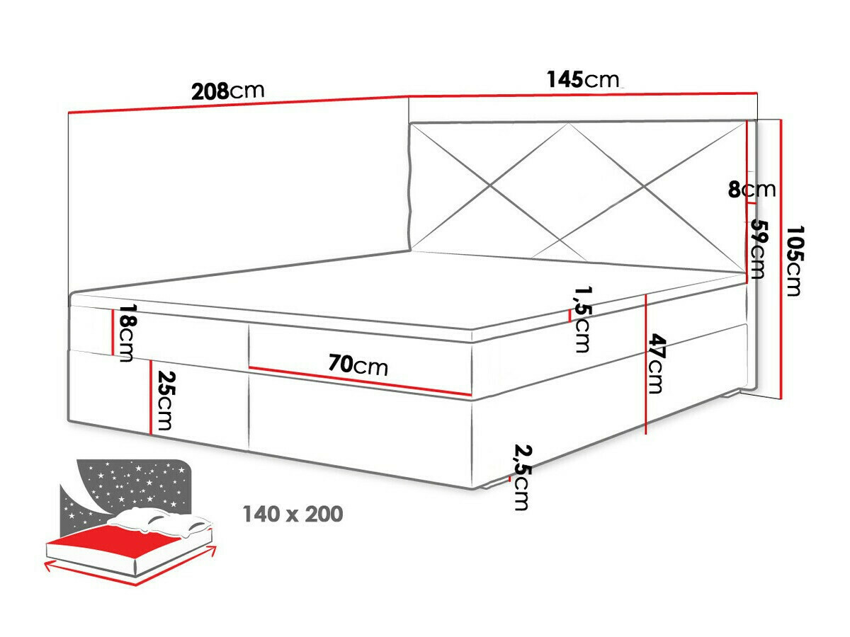 Cama continental Memphis 117 (Itaka 10)