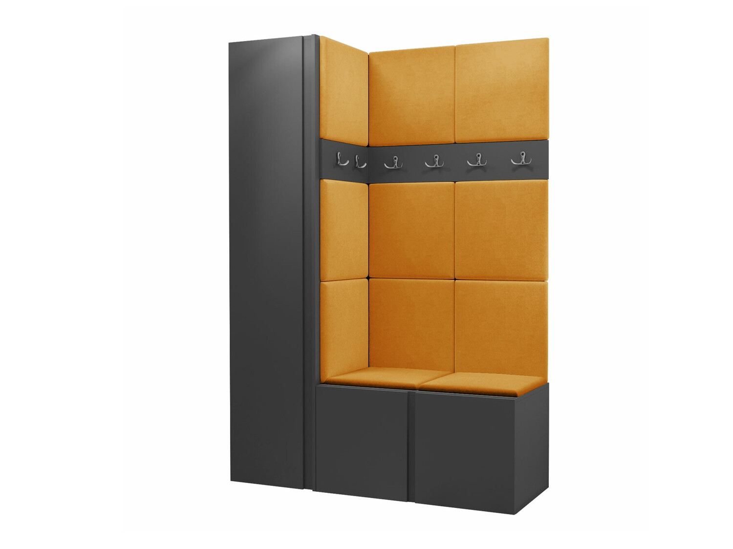 Conjunto para recibidor Pinis IX (Grafito)