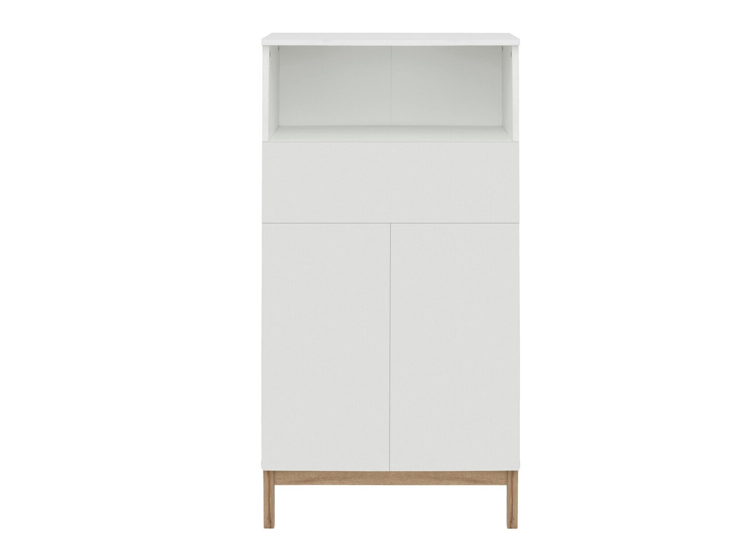 Armario de pie para baño Tolcami 104 (Blanco + Roble)