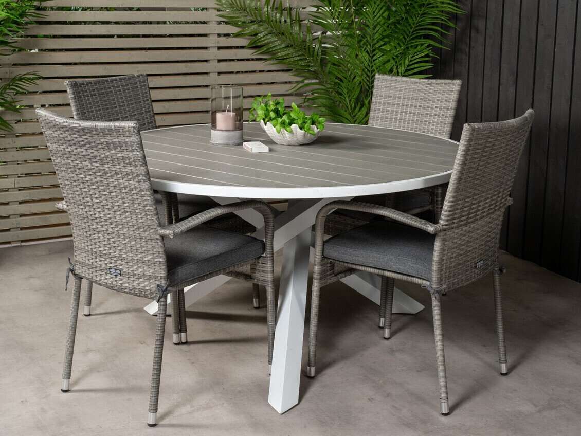 Conjunto de mesa y sillas Dallas 2353 (Gris + Gris oscuro)