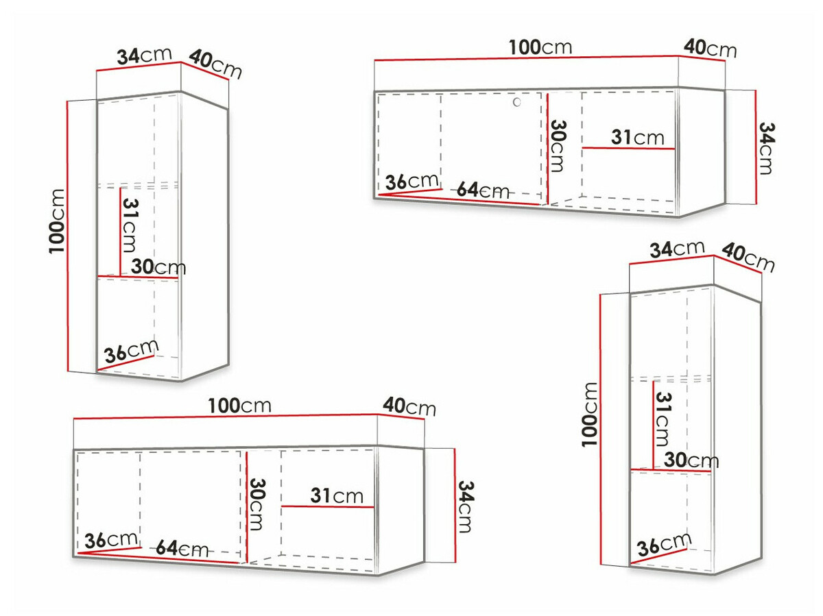 Conjunto de salón Ferfere 110 (Blanco)