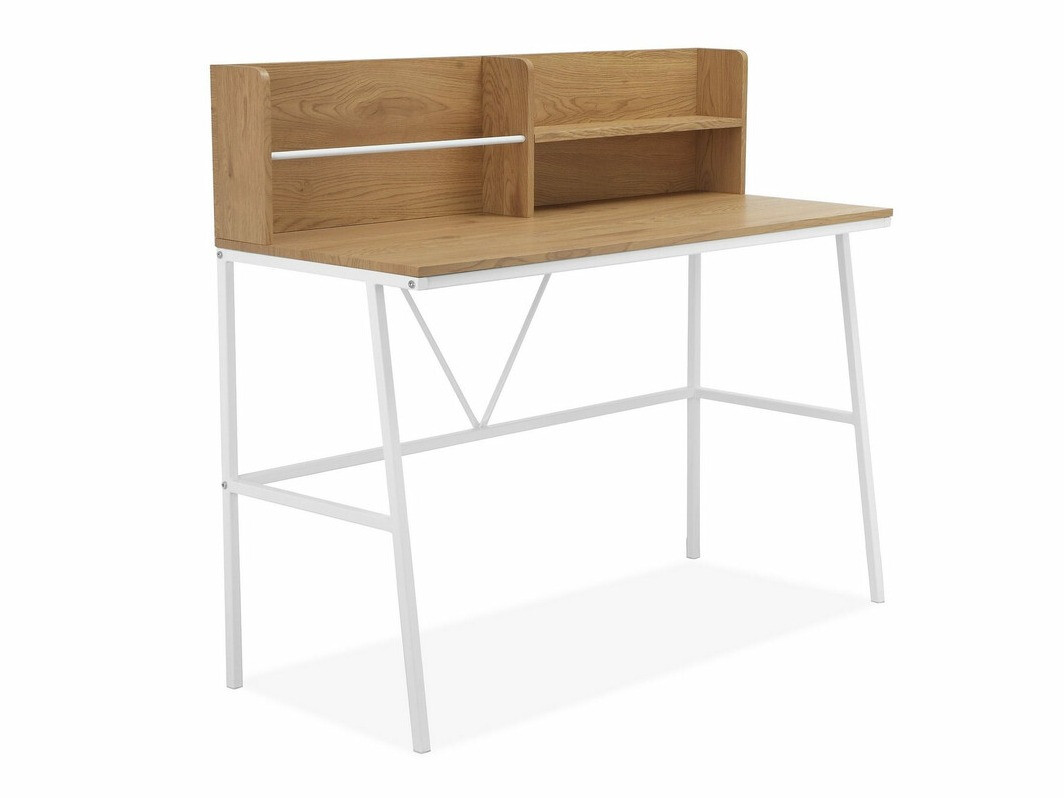 Mesa de oficina Denton 1024 (Blanco + Roble)