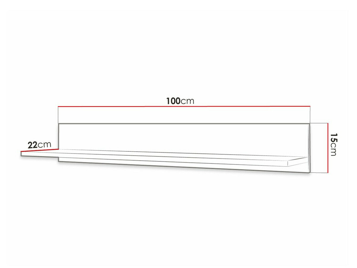 Estantería de pared Elblaru 129 (Blanco)