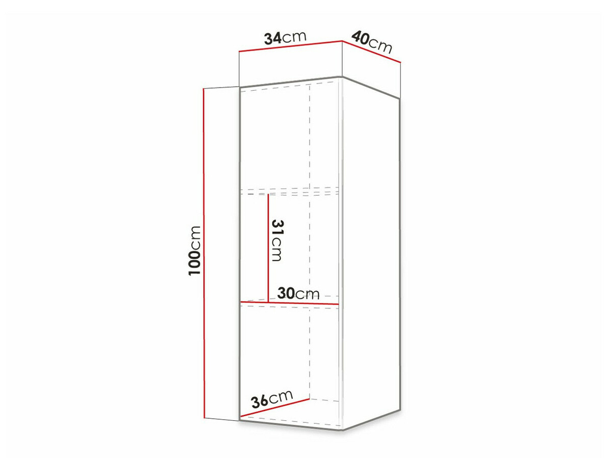 Armario de pared Anulio (Blanco)