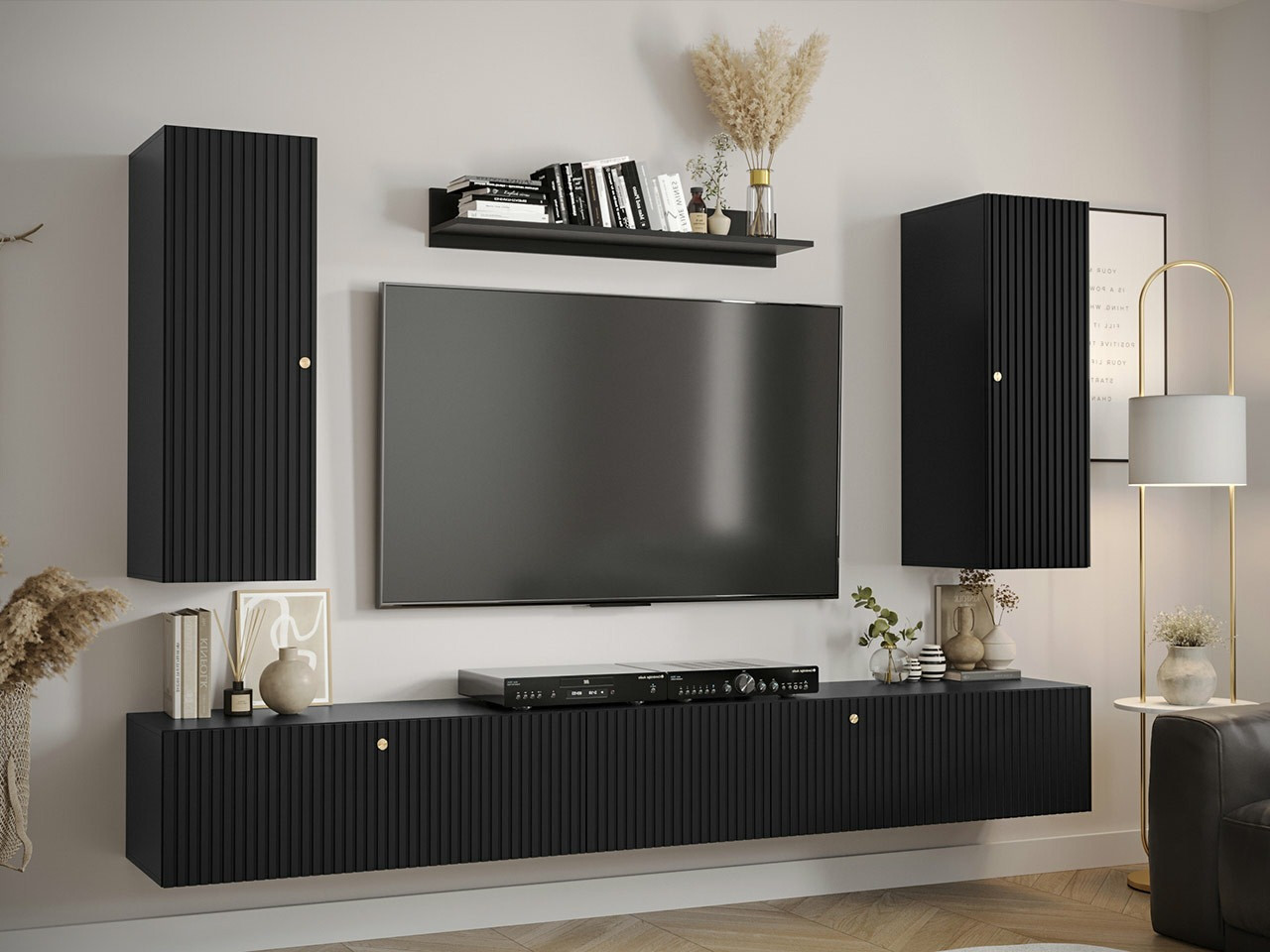 Conjunto de salón Anulio II (Negro)