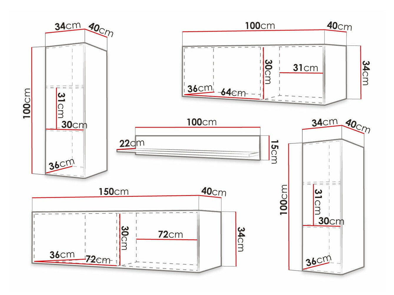 Conjunto de salón Anulio II (Negro)