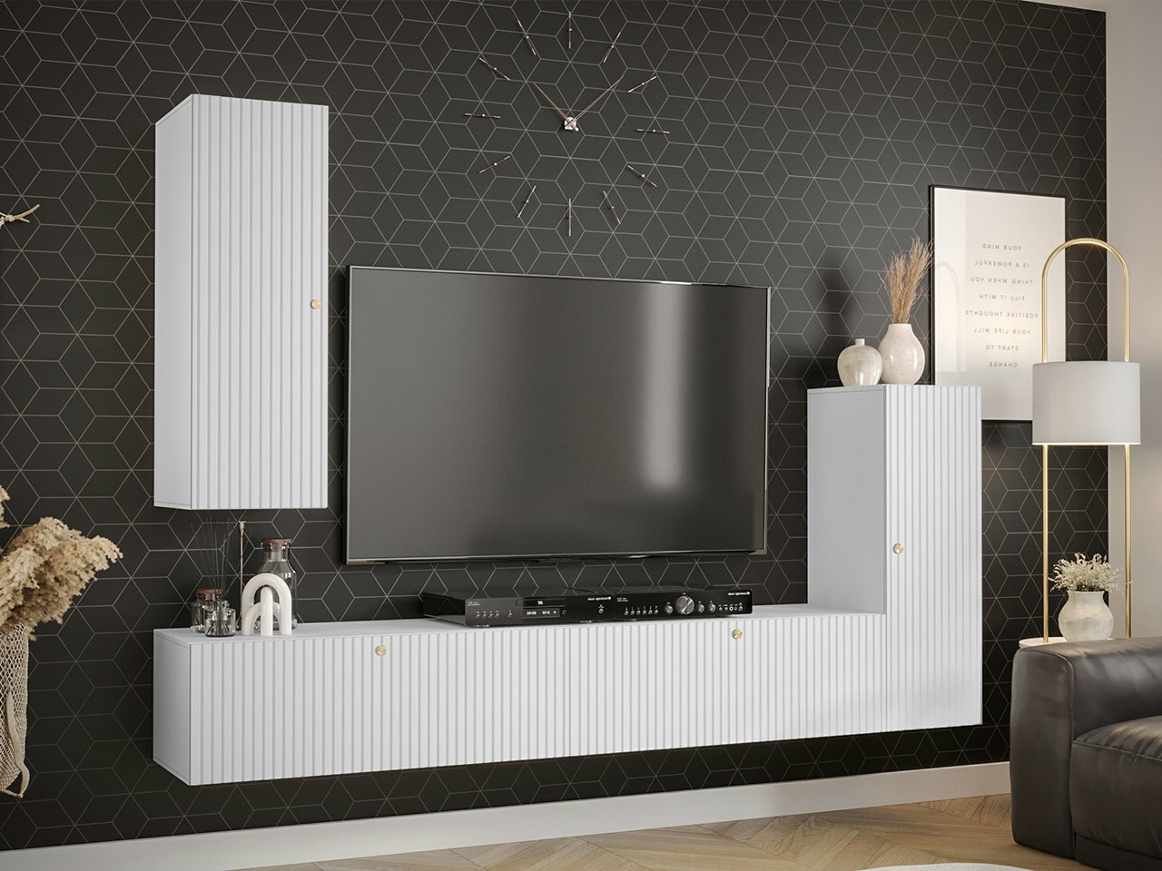 Conjunto de salón Elblaru 107 (Blanco)