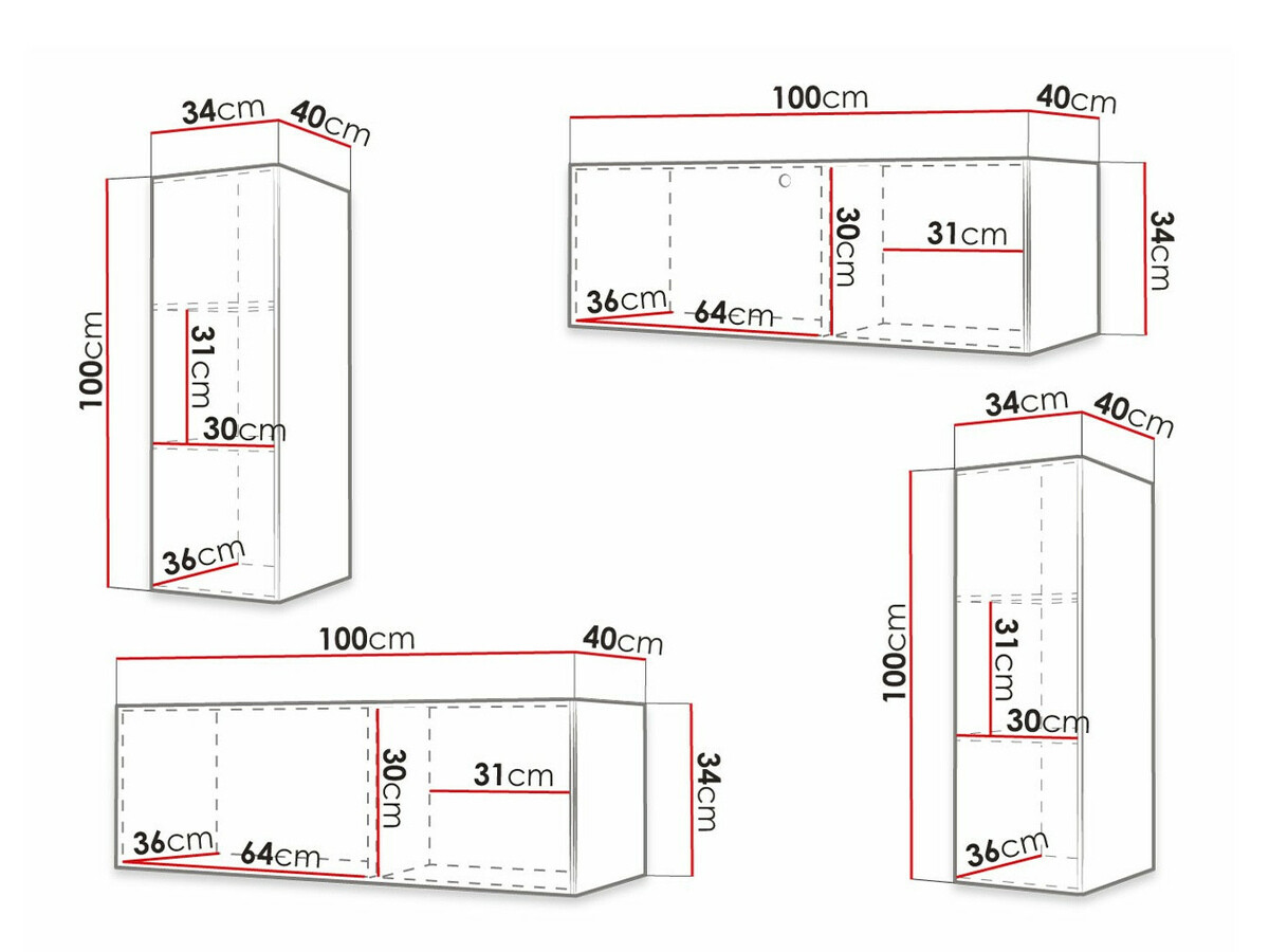 Conjunto de salón Elblaru 107 (Blanco)