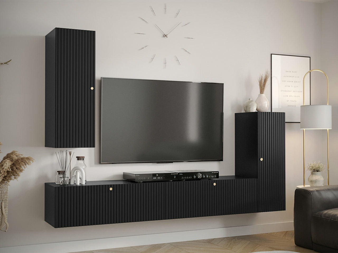 Conjunto de salón Elblaru 107 (Negro)