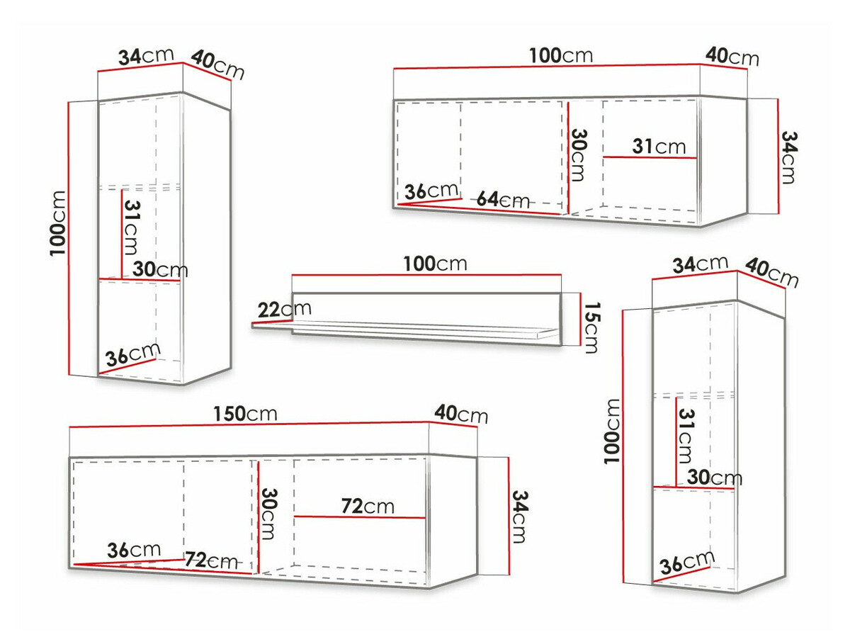 Conjunto de salón Elblaru 108 (Blanco)