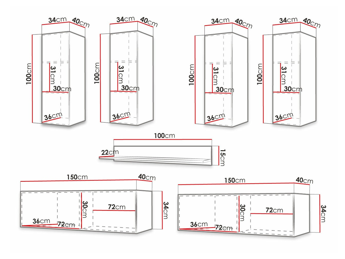 Conjunto de salón Anulio IV (Negro)