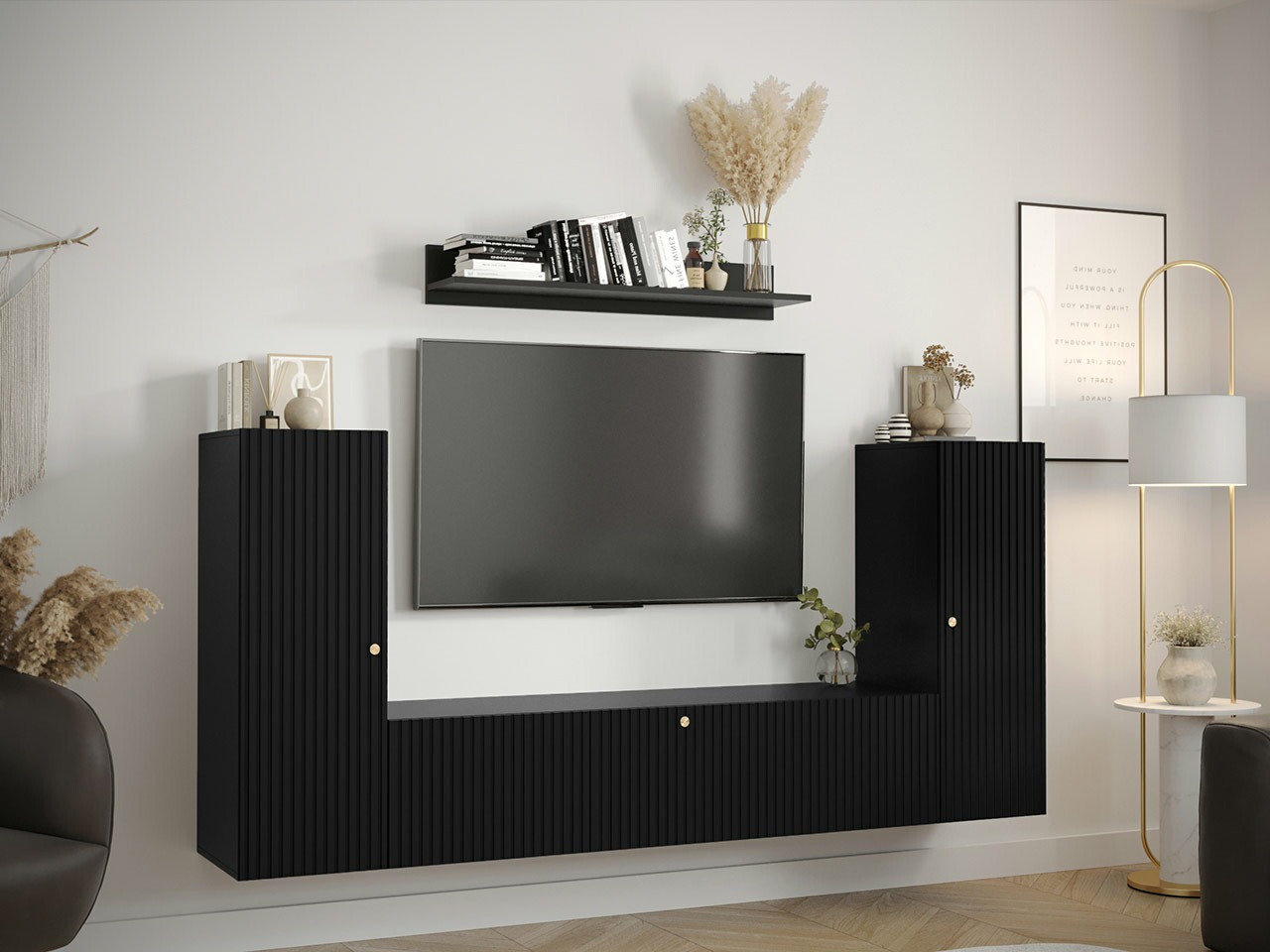 Conjunto de salón Anulio IX (Negro)